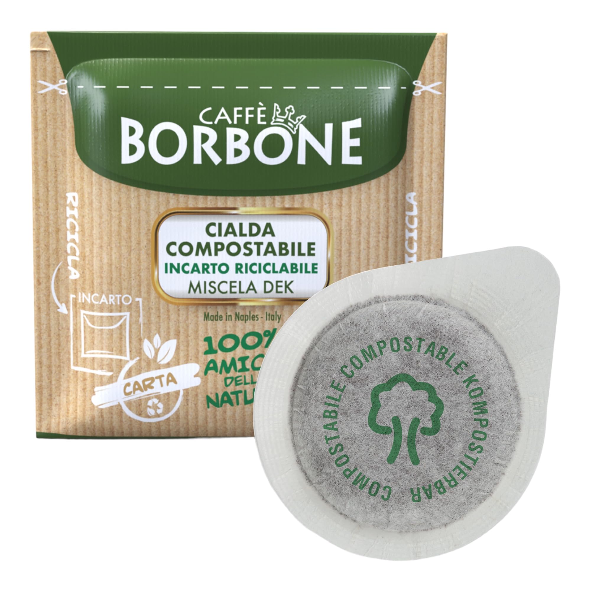 Caffè Borbone Dek Decaf ESE Coffee Pods – 44mm Compostable – 150 Pack