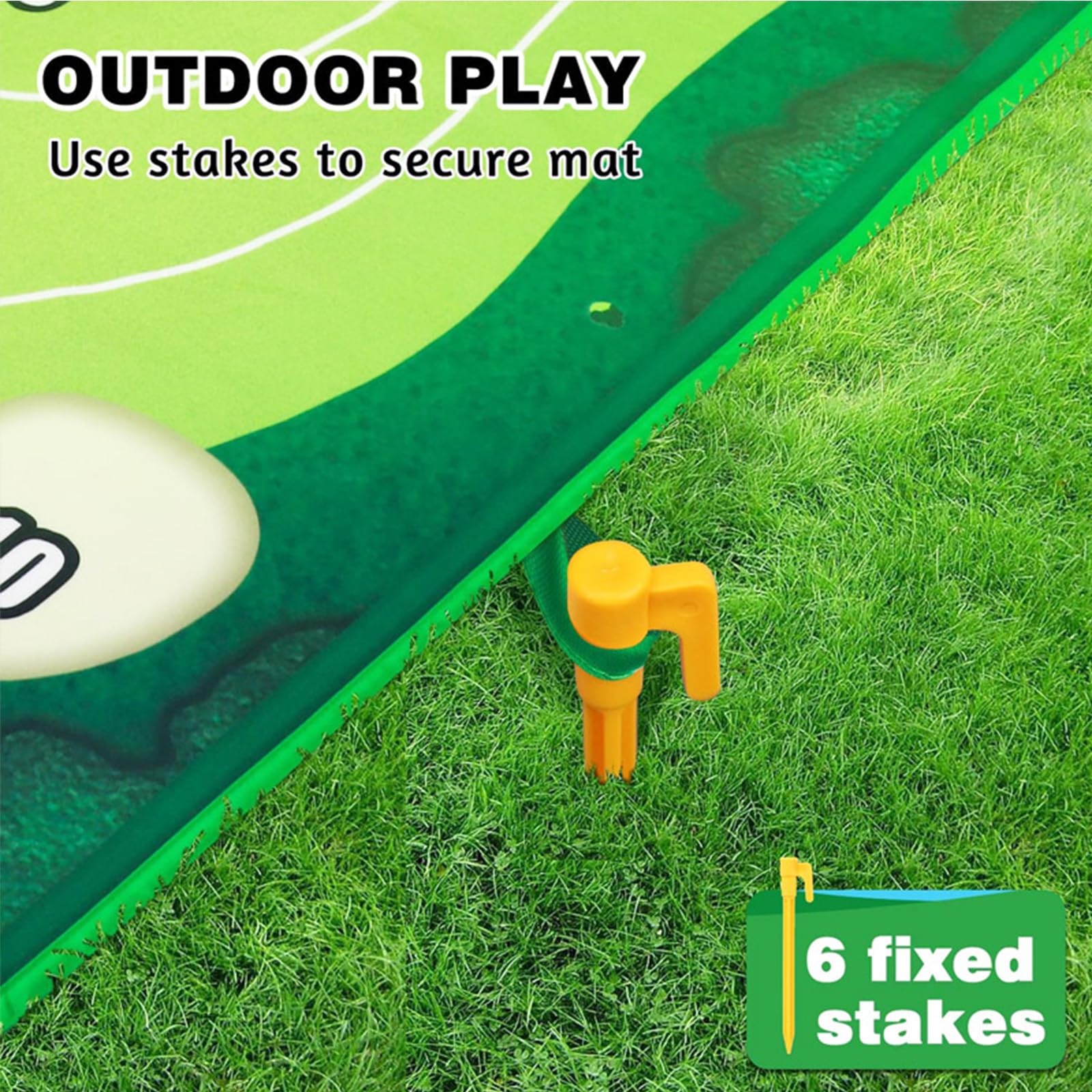 Golf Chipping Game Set – Indoor/Outdoor Training Mat with 16 Balls