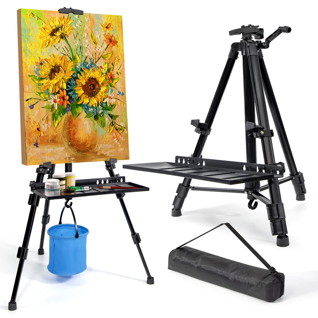 WIIGO Art Easel Stand – Adjustable 155cm Aluminum Tripod for Floor & Table