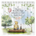 Jolof Store Winnie Bear Shower Curtain Set | Waterproof Kids Bathroom Decor