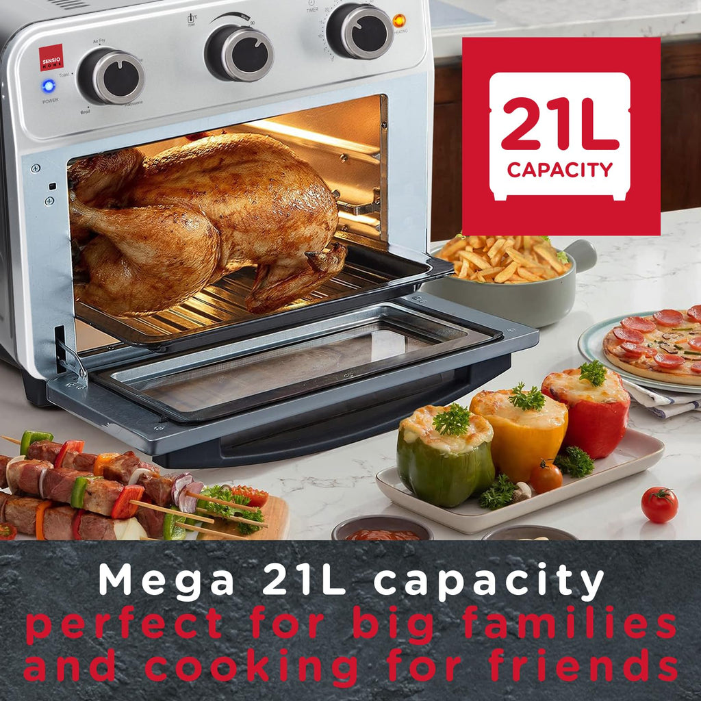 Sensio Home 21L Air Fryer Oven – 1800W Multifunctional Rotisserie