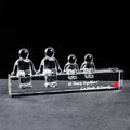 Movdyka 40th Ruby Wedding Anniversary Crystal Family Keepsake Ornament