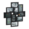 Relaxdays 10-Photo Collage Picture Frame | Black Multi-Photo Wall Decor