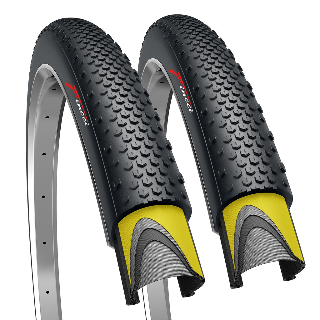 Fincci 700x38c Foldable Gravel Tyre | 1mm Puncture Protection - 2 Pack