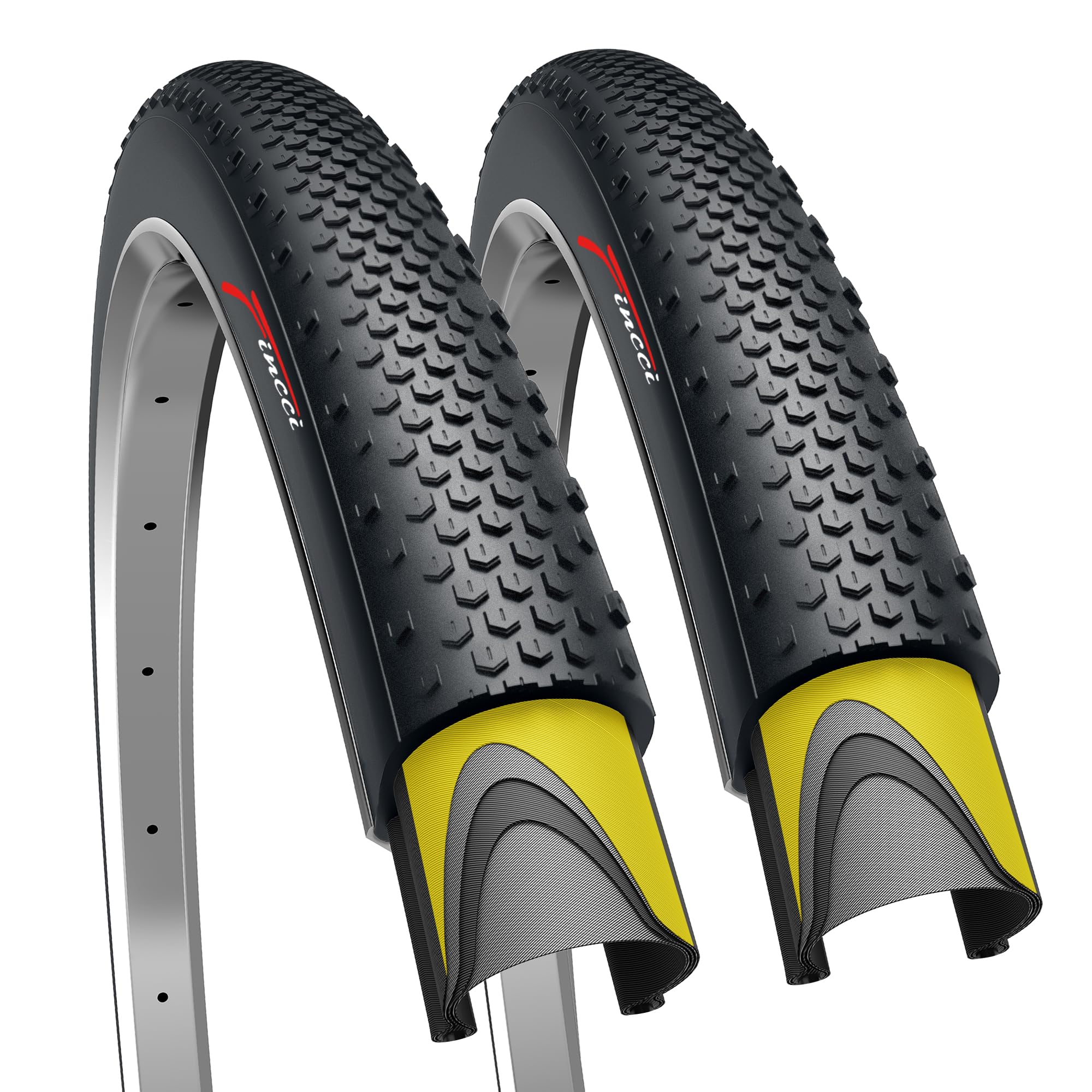 Fincci 700x38c Foldable Gravel Tyre | 1mm Puncture Protection - 2 Pack