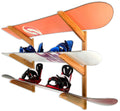 StoreYourBoard Timber Snowboard Wall Rack | 3-Board Wood Storage Mount