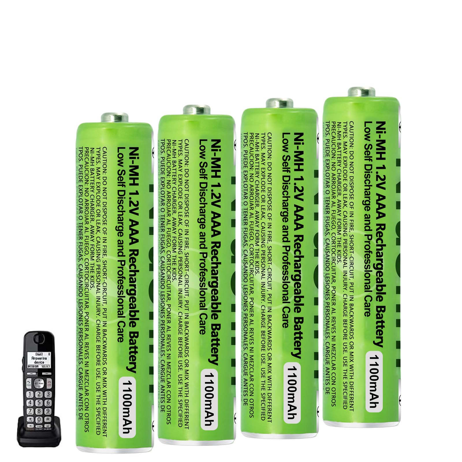 AAA Rechargeable Batteries for Cordless Phones | 1100mAh NiMH