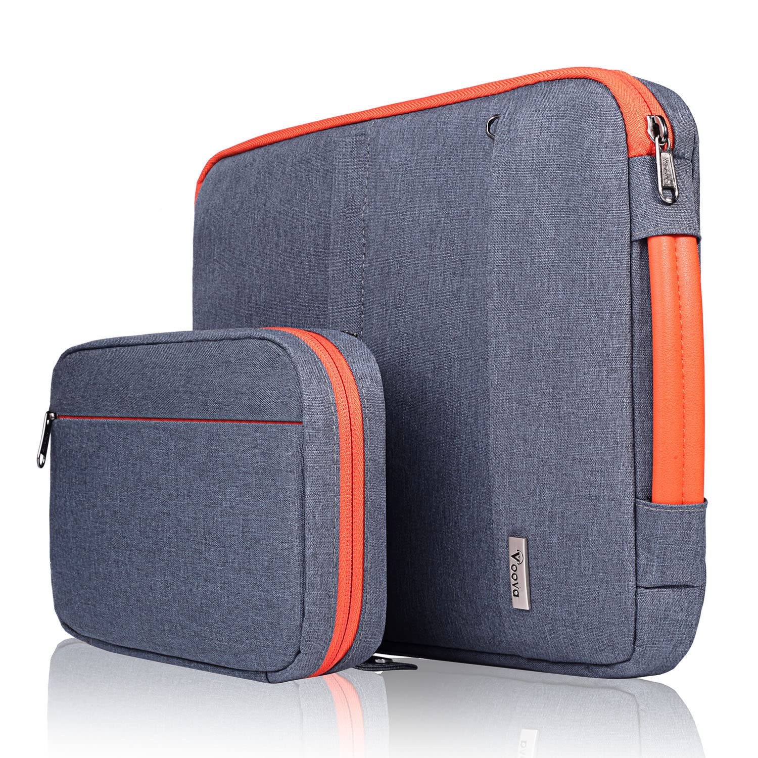 Voova 15.6 Inch Waterproof Laptop Sleeve with Accessories Pouch – Dark Grey