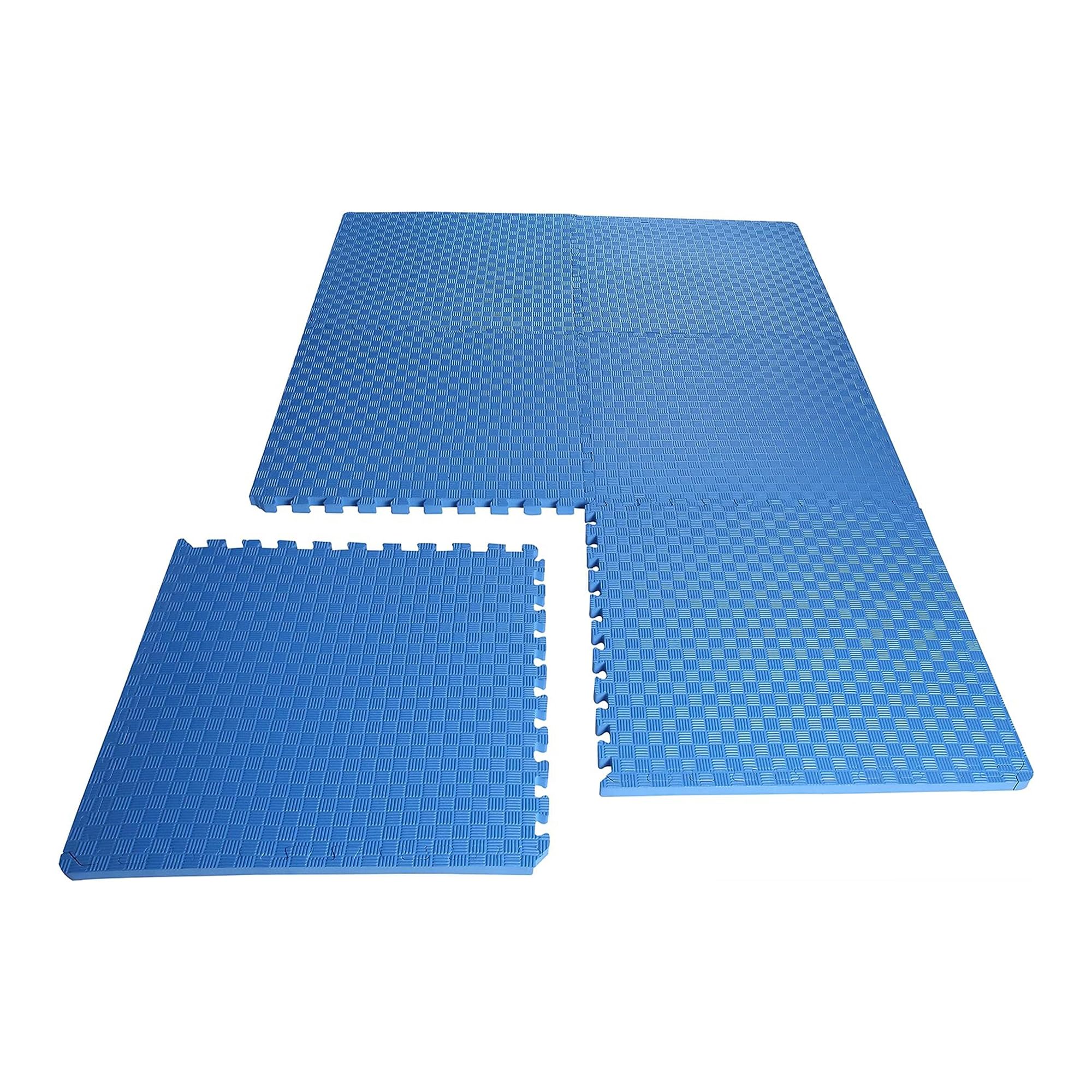 BalanceFrom 1 Inch Thick Puzzle Exercise Mat - EVA Foam Gym Tiles, 24 Sq Ft