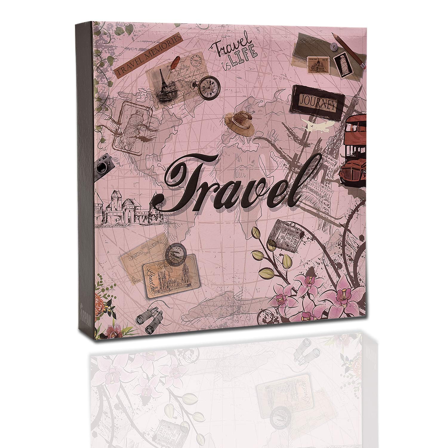 Arpan Photo Album 4x6 200 Photos | Travel Slip-In Case with Memo Area