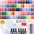 Phoenixy Gel Nail Kit - 36 Colors Polish Set with 48W UV LED Lamp