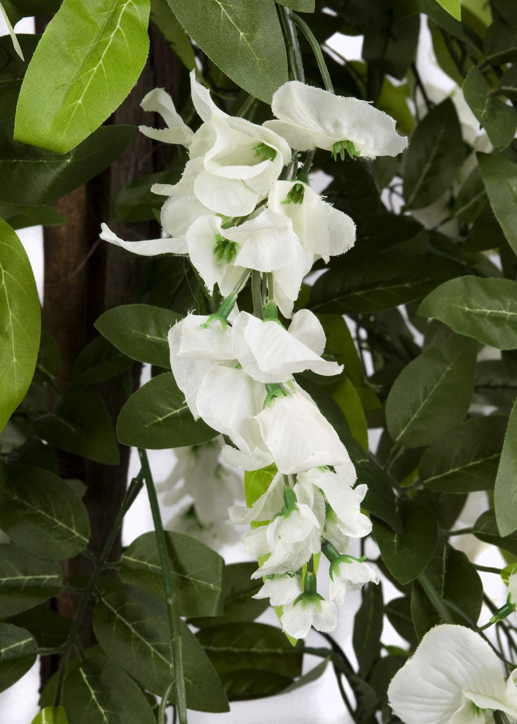 GreenBrokers Artificial Wisteria Tree - 4ft/130cm White Potted Plant