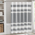 Madison Park Spa Waffle Shower Curtain | Grey Extra Wide 108x72