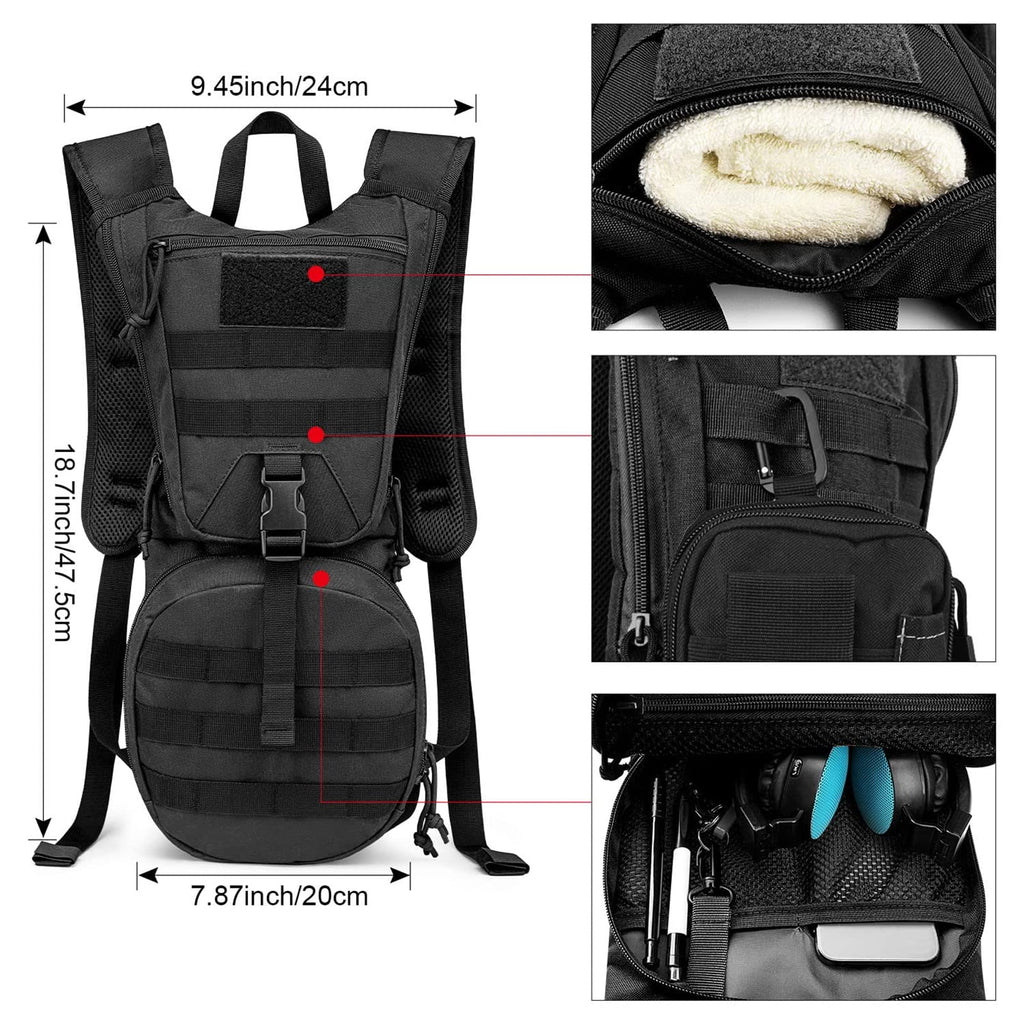 G4Free Military Hydration Backpack | 2.5L Bladder Tactical Molle Pack