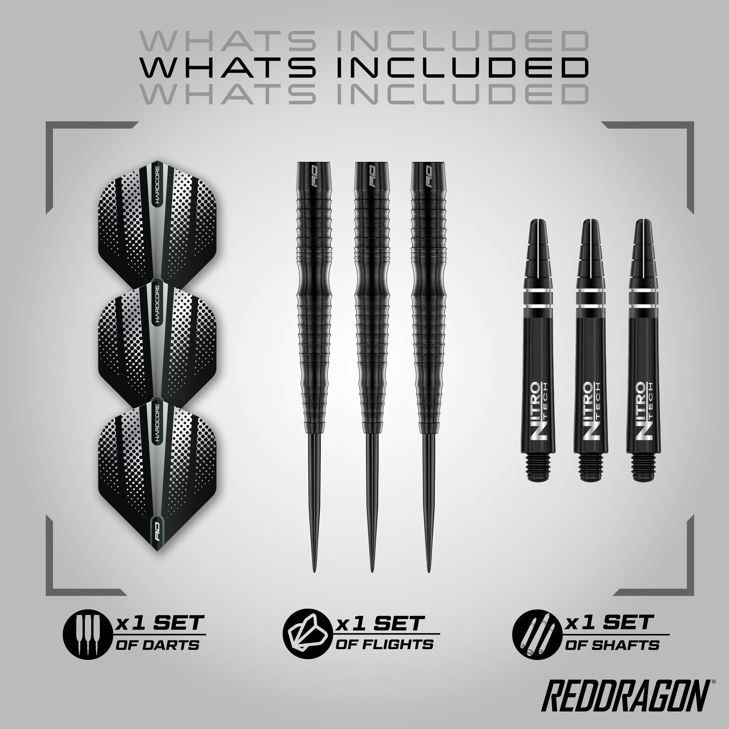 Red Dragon Razor Edge Extreme 24g Tungsten Darts Set with Flights