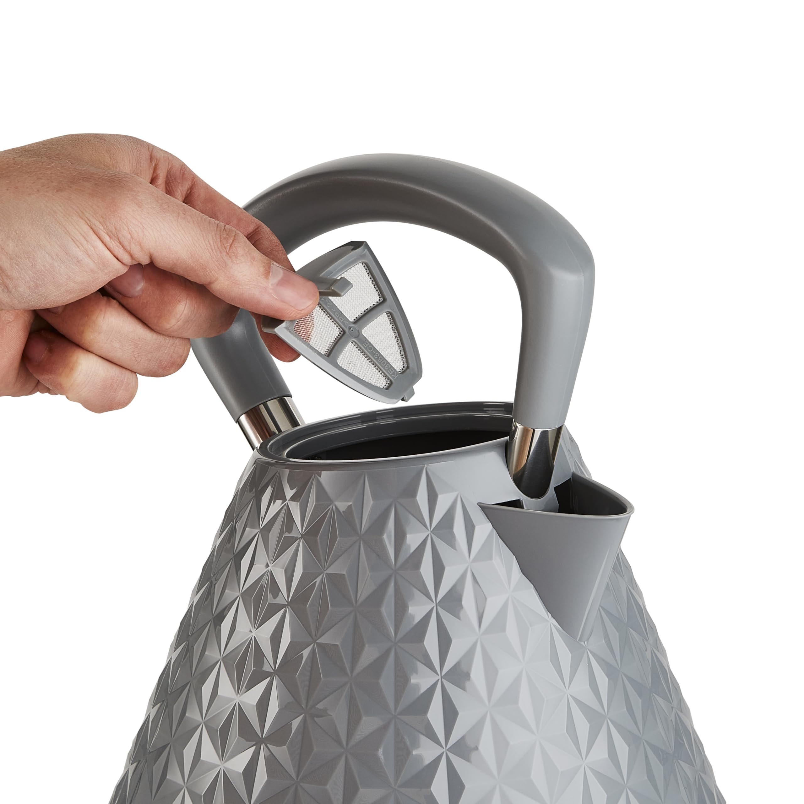 Morphy Richards Vector Pyramid Kettle | 1.5L Rapid Boil 3kW – High Gloss