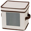 Household Essentials Canvas Salad Plate Storage Chest with Felt Dividers
