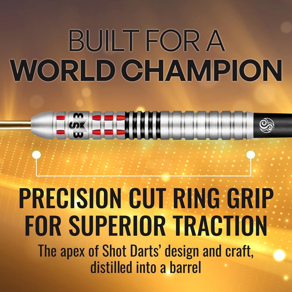Shot! Michael Smith Achieve 90% Tungsten Steel Tip Darts Set – 25g