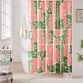 Mid Century Modern Boho Floral Shower Curtain – 72x72