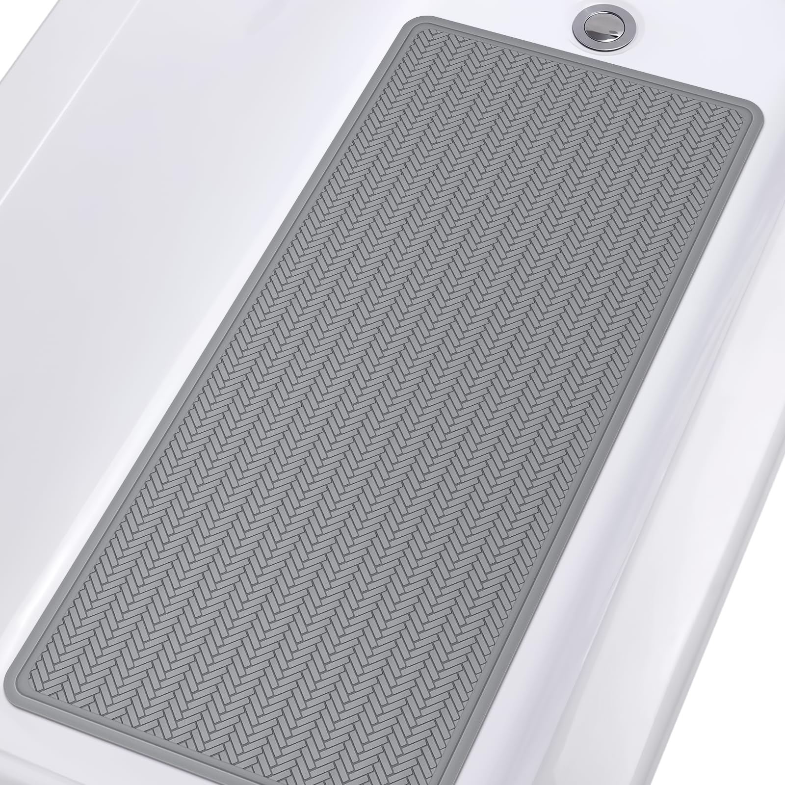 Yolife Non-Slip Rubber Bath Mat – Extra Long 43x92cm Machine Washable