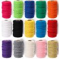 ZEAYEA Macrame Cord | 3mm 4-Ply Natural Cotton Rope for Crafts | 15 Colors