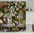 Pink Rose Floral Shower Curtain | Waterproof 3D Polyester