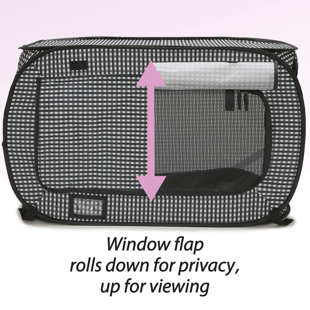 Necoichi Portable Cat Cage – Collapsible Travel Kennel with Fleece Mat