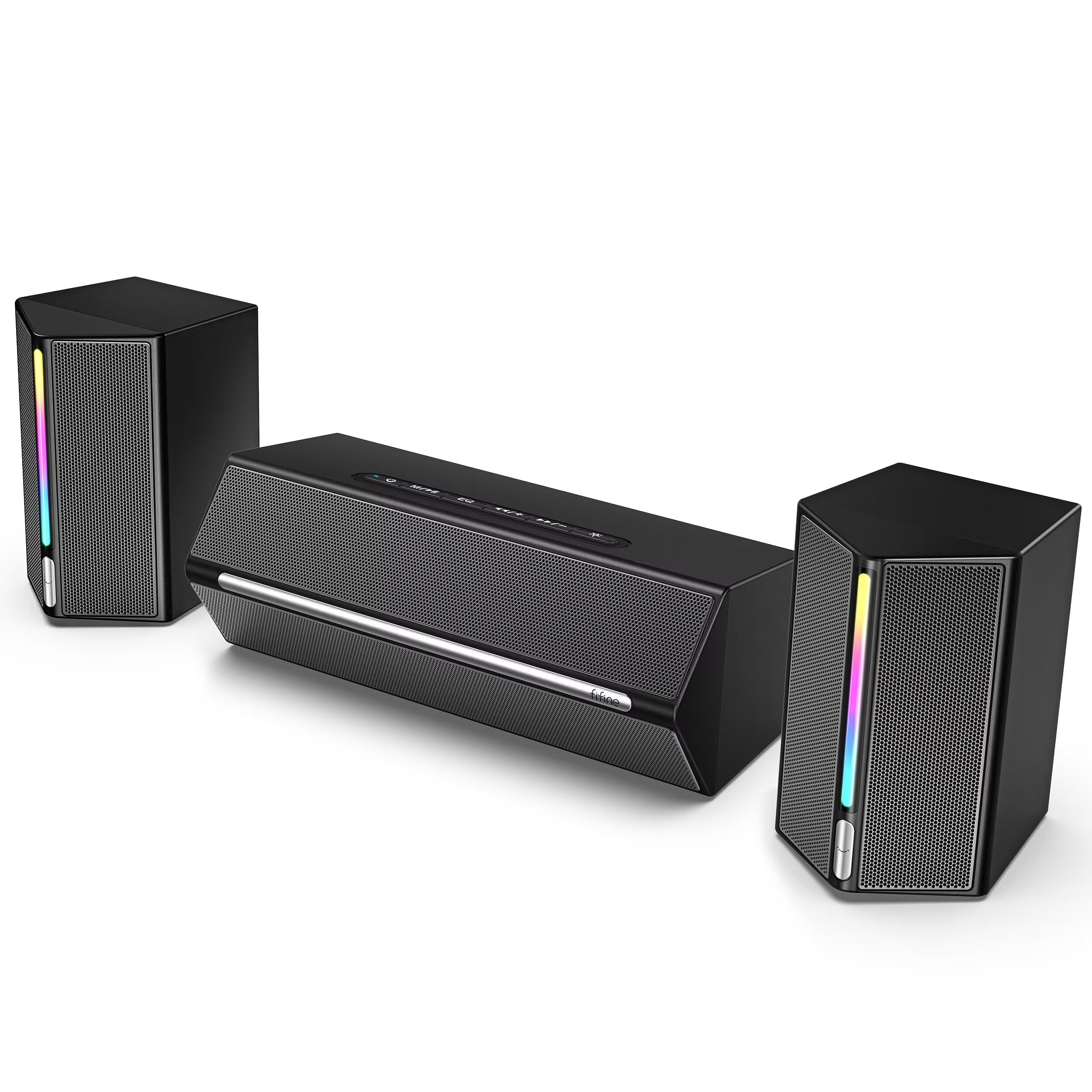 FIFINE Ampligame A22 Gaming Speakers with RGB Subwoofer for PC