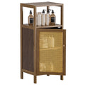 HITNET Rattan Bathroom Floor Cabinet | Bamboo Single Door Storage Unit