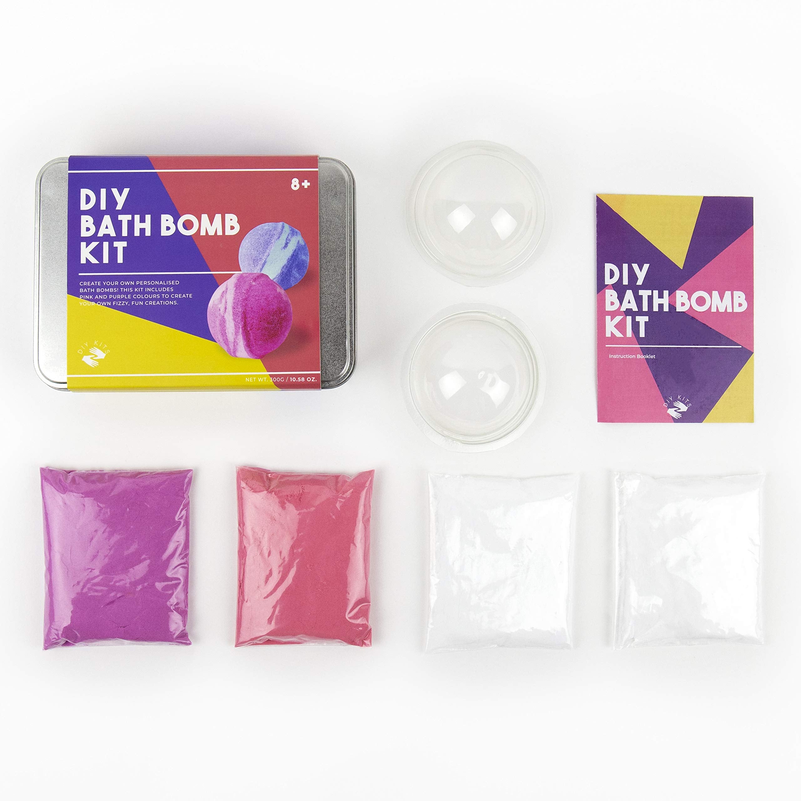 Gift Republic DIY Bath Bomb Kit – Creative Spa Craft Set in Tin, 300g