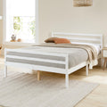 Aspire Beds Alpine Shaker Solid Wood Bed Frame - White, Small Double