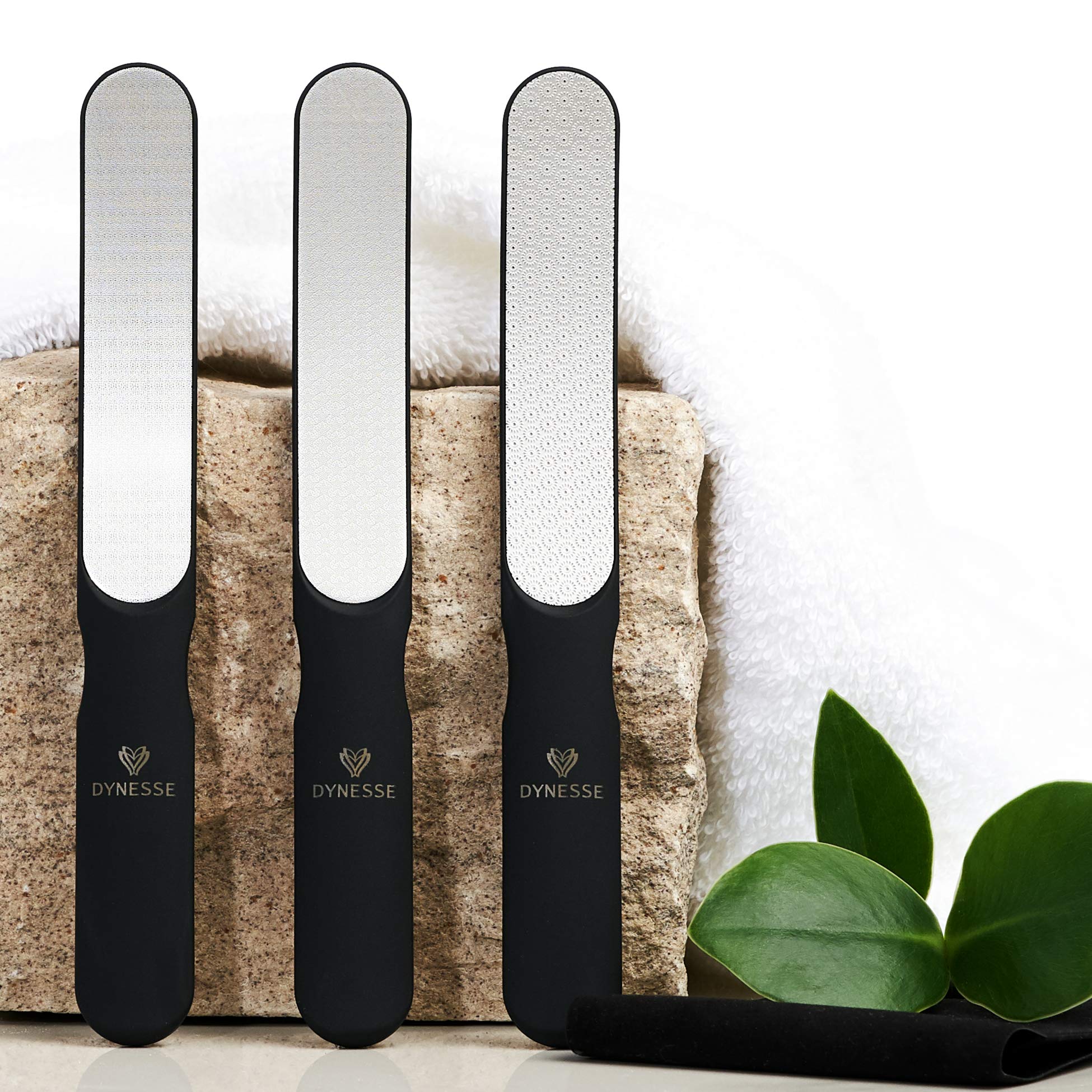 DYNESSE 3-Piece Laser Stainless Steel Nail File Set – Coarse to Fine
