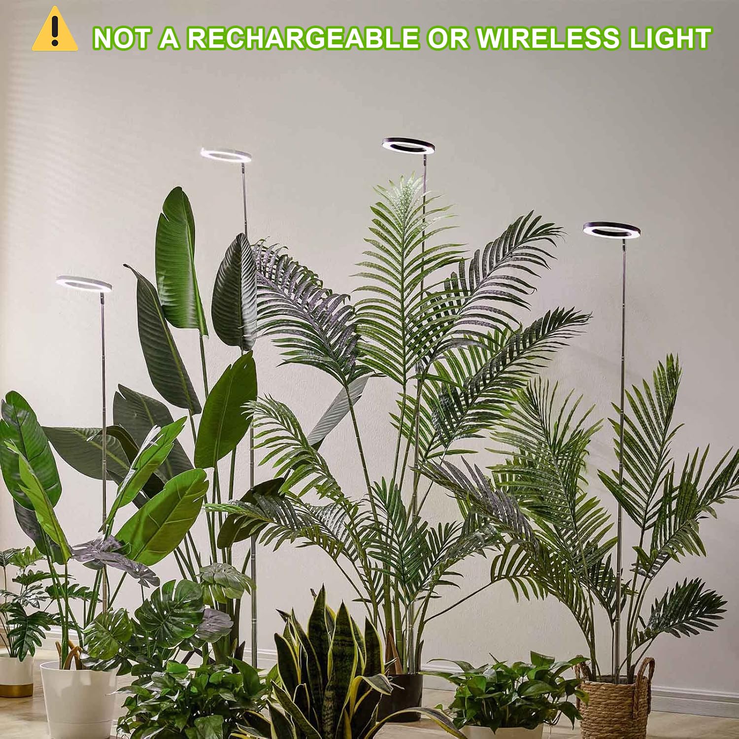 Yadoker LED Grow Light | Full Spectrum Height Adjustable Plant Lamp | 2 Pack
