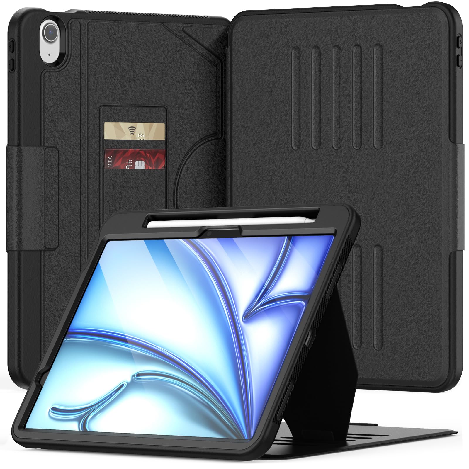 KAIJIAbox iPad Air 11-Inch Case (M3/M2) – Magnetic Stand & Pencil Holder