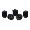 Relaxdays Toilet Brush Head Set of 5 | 9.5mm Thread Replacement – Black