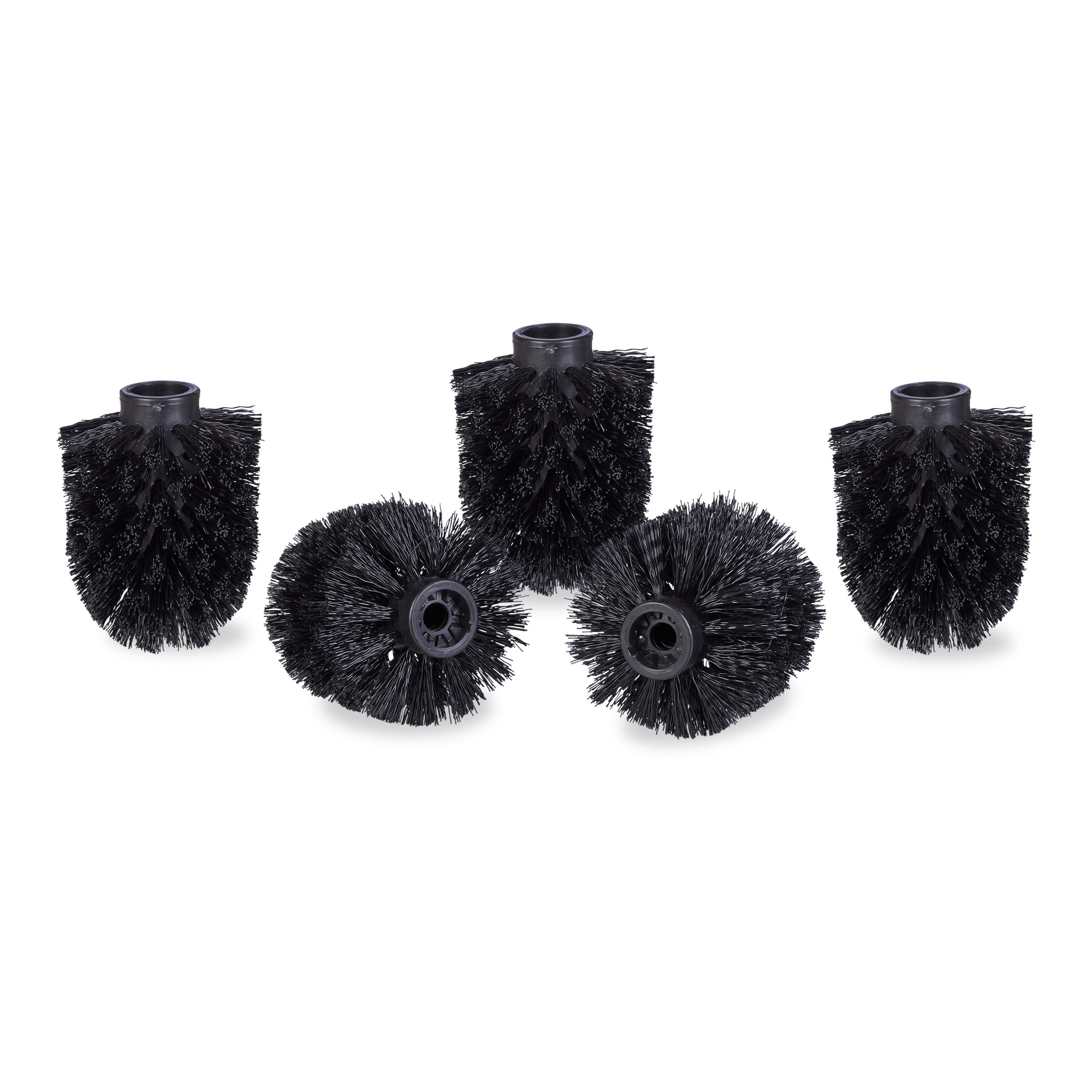 Relaxdays Toilet Brush Head Set of 5 | 9.5mm Thread Replacement – Black