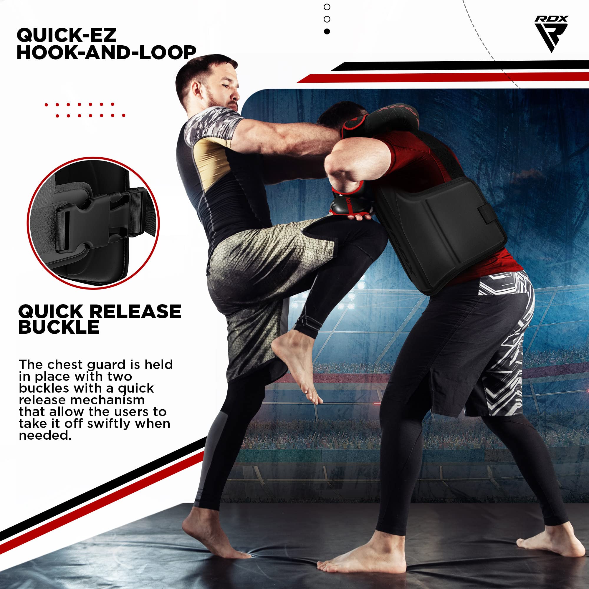 RDX KARA Chest Guard | Maya Hide Leather MMA & Muay Thai Body Protector