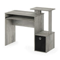 Furinno Econ Computer Writing Desk with Storage Bin - French Oak