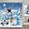 Christmas Gnomes Shower Curtain | Waterproof Winter Decor