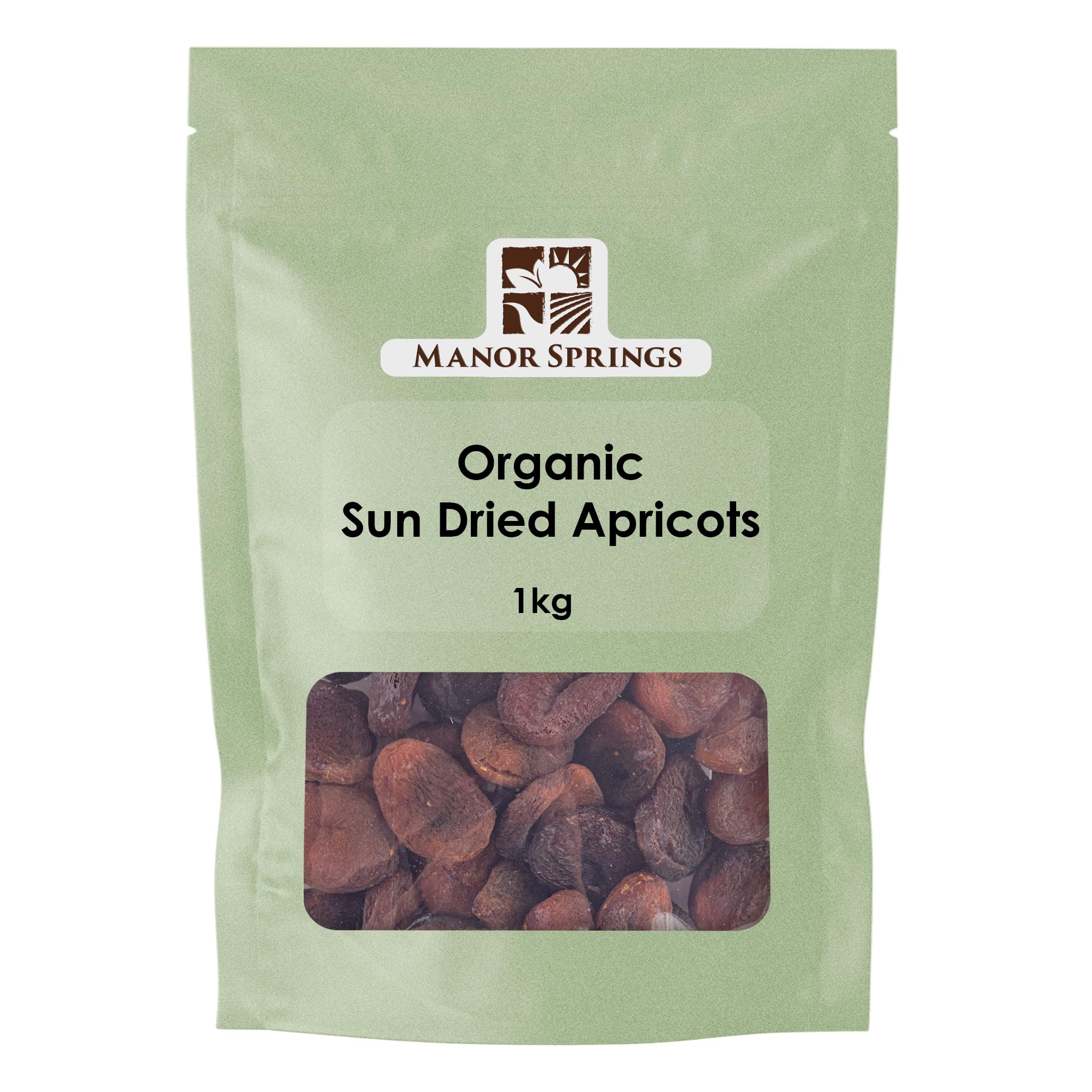 Manor Springs Organic Sun Dried Apricots – 1kg Vegan Healthy Snacks