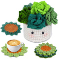 ENCHOL Crochet Kit for Beginners – Potted Plant Coasters with Video Tutorials
