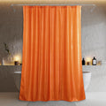 Burnt Orange Glitter Shower Curtain – Metallic Shimmer Fabric