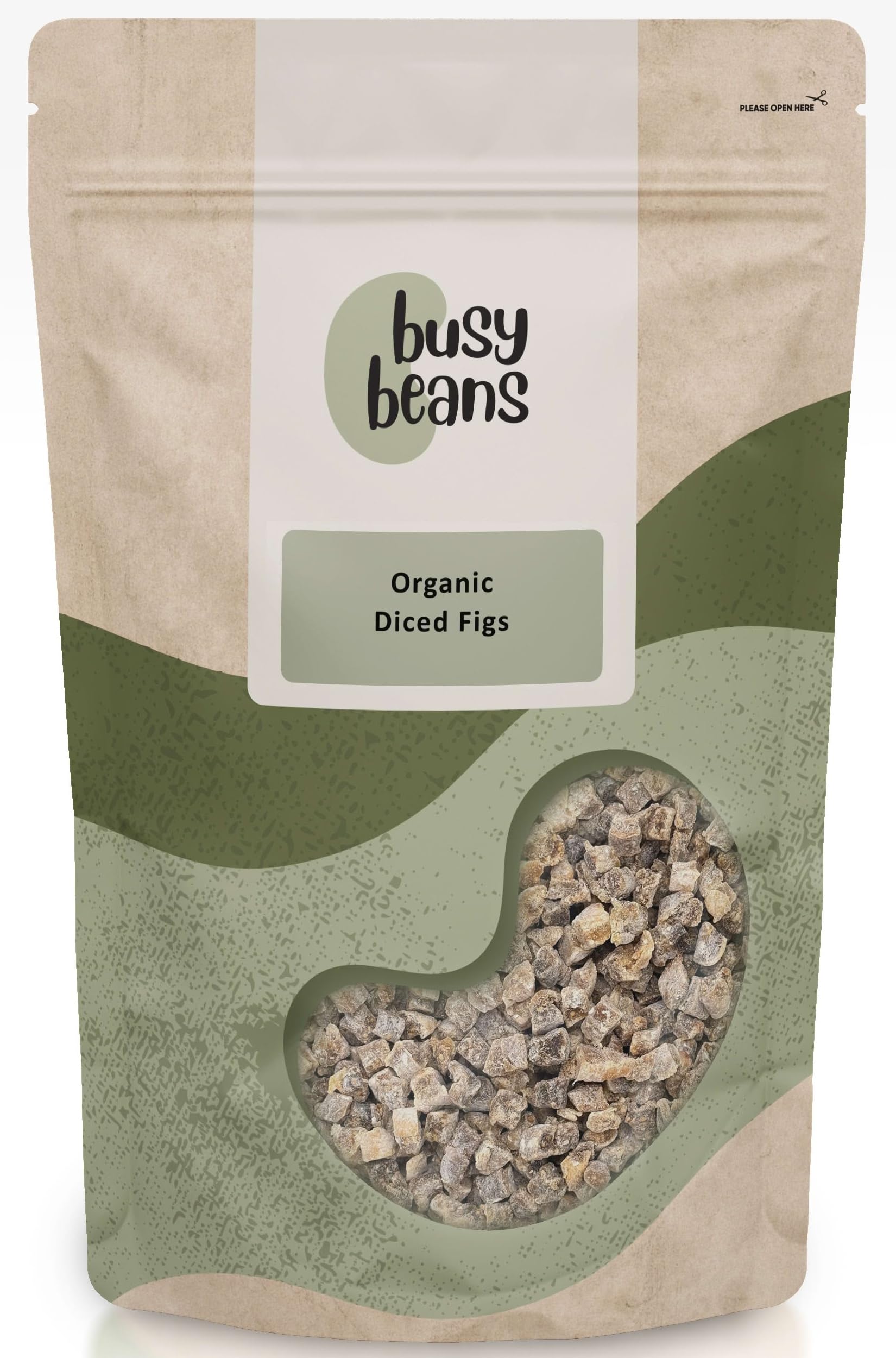 Busy Beans Organic Sun Dried Chopped Figs – 1kg Bulk Dried Fruit
