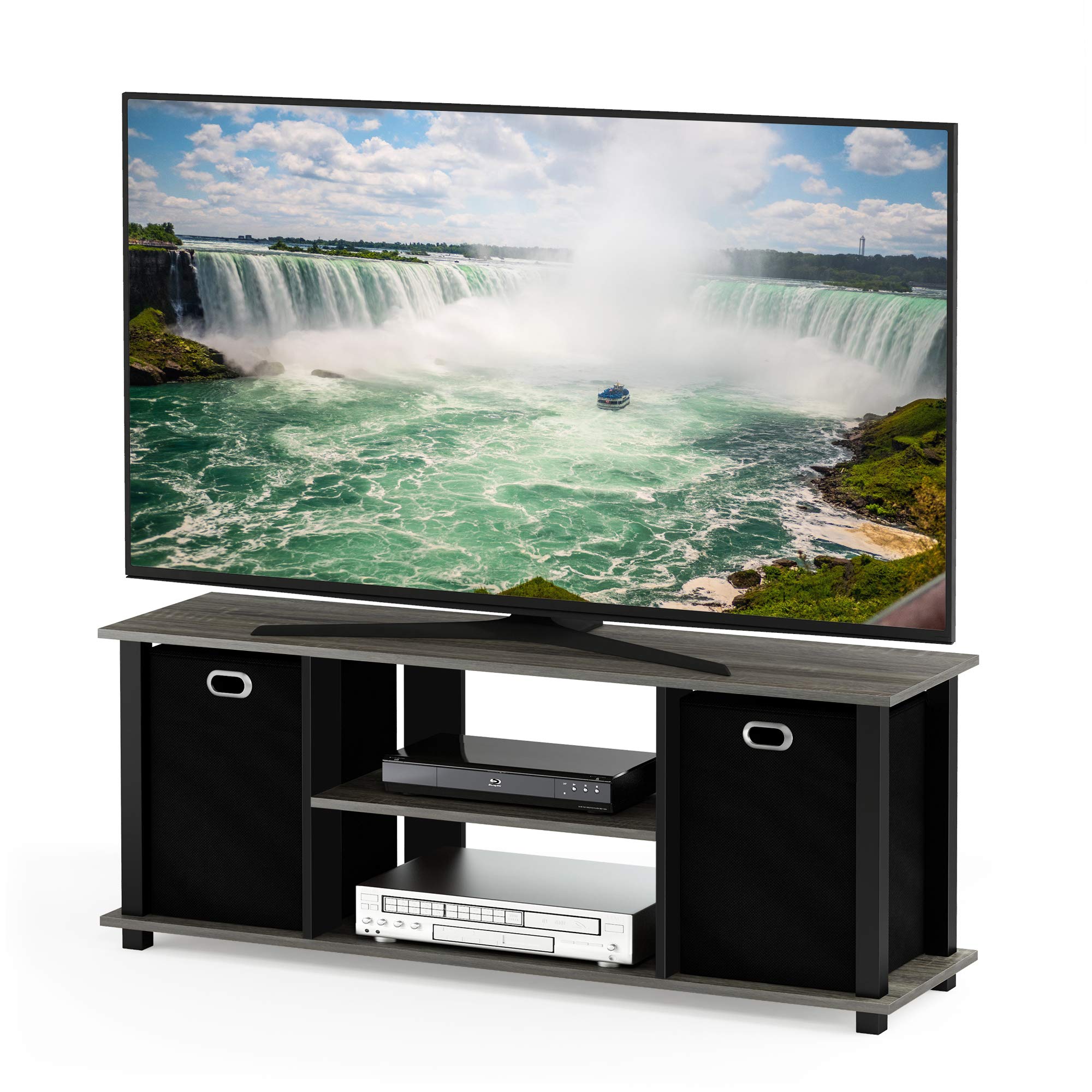 Furinno TV Stand Entertainment Center with Storage Drawers - French Oak