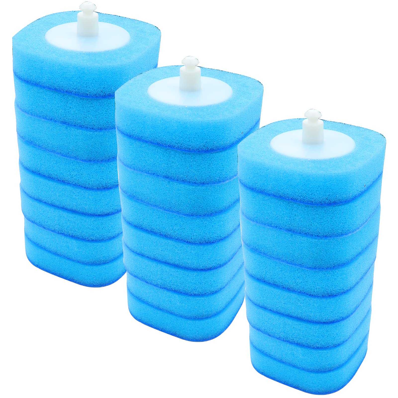 Roellgs 24pcs Disposable Toilet Brush Refills with Cleaning Solution