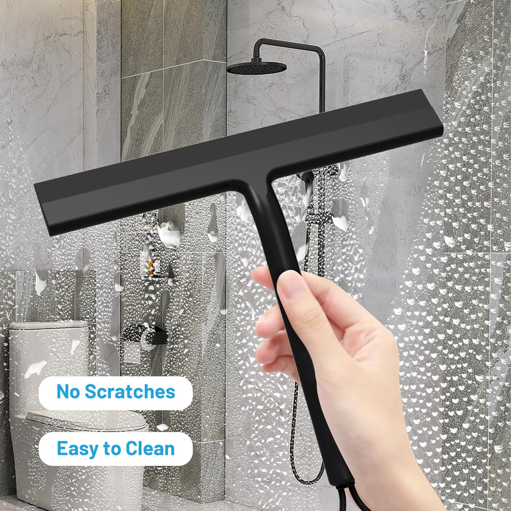 Shower Squeegee, Window Squeegee for Shower Doors with Hook - image 2