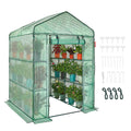 VEVOR Walk-in Greenhouse with Shelves | 4.6x4.6x6.6 ft PE Cover