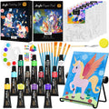 Nicpro 34PCS Acrylic Painting Set | Art Supplies Kit with Table Easel