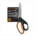 Fiskars Pro PowerArc Heavy-Duty Shears | 10-Inch Serrated Shop Scissors