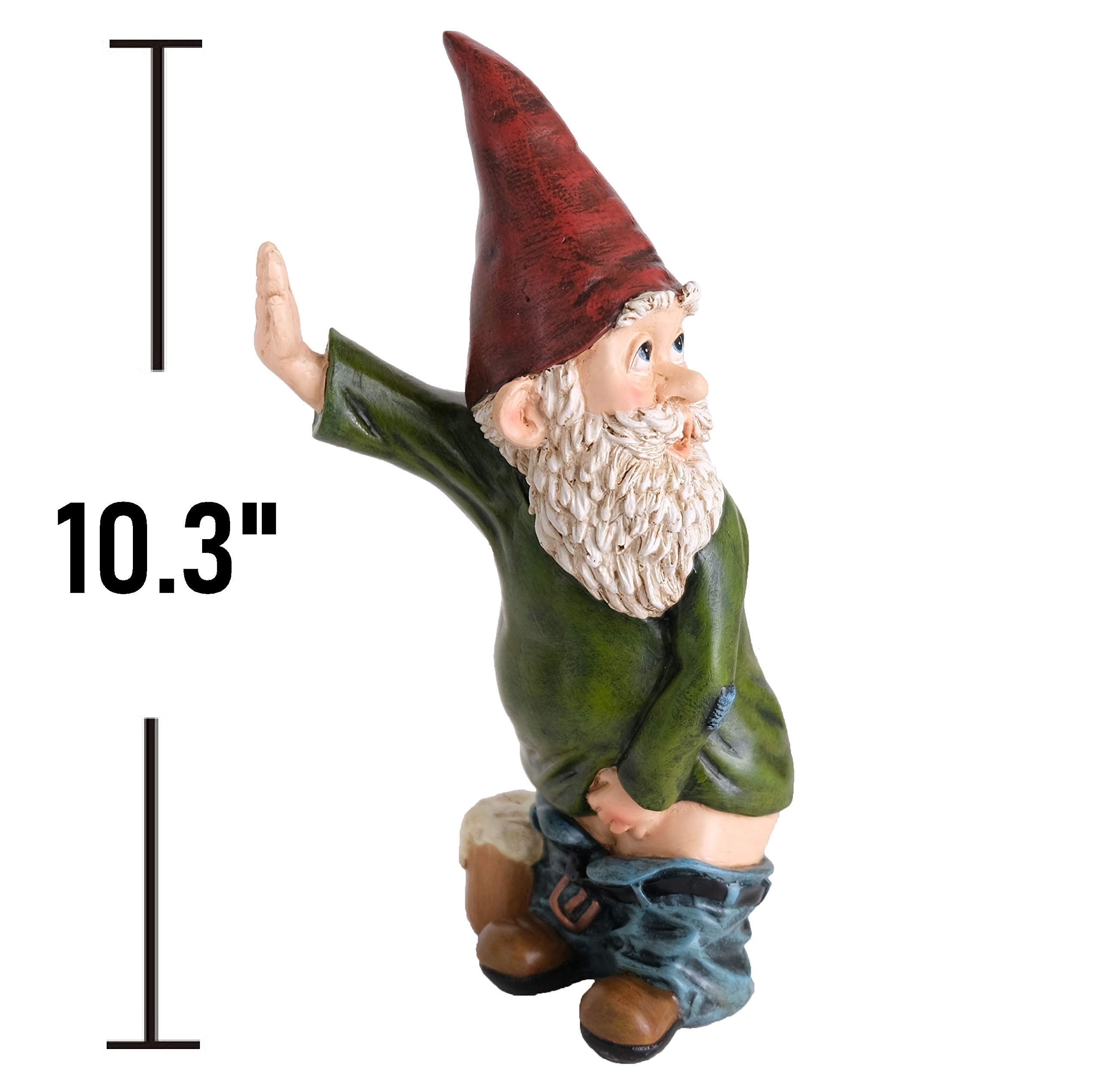Bella Haus Design Willy the Peeing Garden Gnome - 10.3" Resin Doorstop